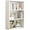 White-1, variant on ALISENED 3 Tiers Open Shelf Bookcase, Stylish and Functional Bookshelf, Storage Organizer Shelving for Home, Office, Living Room, White