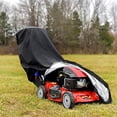 thumbnail image 7 of Artrylin 76in x 20in x 44in Universal Waterproof Lawn Mower Cover - Heavy Duty 600D Polyester Oxford Waterproof, UV Protection Universal Fit with Drawstring & Cover Storage Bag，Black, 7 of 7
