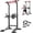 Black with 2 Bands, variant on SogesPower 94.5"H Power Tower Pull Up Bar Station, 12 Adjustable Height Pull Up Bar Stand for Home Gym, Multi-Function Pull Up Dip Station Dip Bar Strength Training Fitness Equipment, 330LBS, Black
