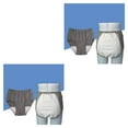 thumbnail image 3 of heritaly Comfortable and Durable Reusable Mens Incontinent Underwear Washable Briefs Pant 100CC Light Grey LLL 2Set, 3 of 5