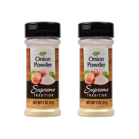 CGT Supreme Tradition Onion Powder Seasoning Spice Herbs Blend Gluten Free Frying Sauteing Baking Savory Flavor Meat Poultry Seafood Vegetables Rice 2 oz (Set of 2)