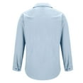 thumbnail image 3 of Iugvhana Business Dress Shirts for Men Button Down Lapel Regular Fit Solid Cotton Long Sleeve Shirt Slim Wrinkle Free Blouses Light Blue XXXL, 3 of 5