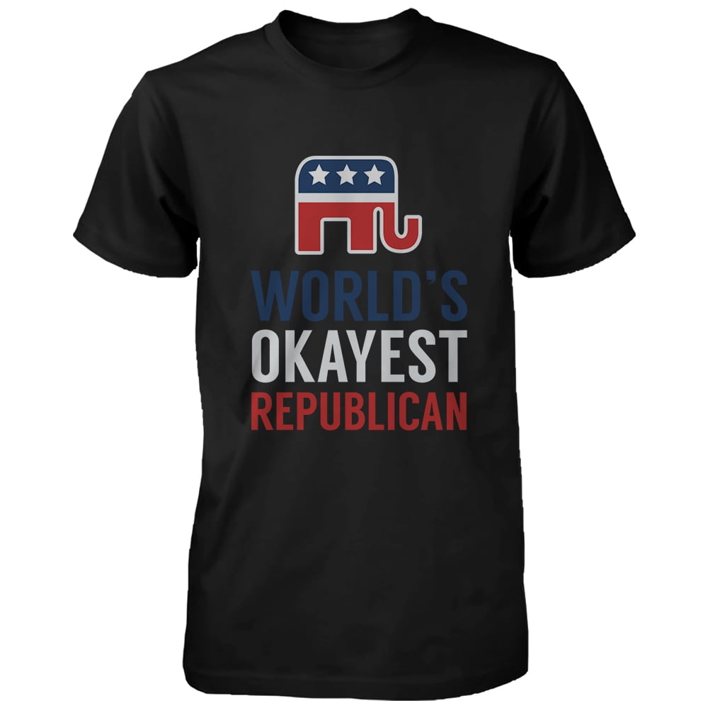 World's Okayest Republican Funny Political Red White Blue TShirt for