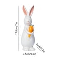 thumbnail image 3 of Easter Handmade Ceramic Rabbit Flower Ornament, Cute Multi-Posture Glossy Texture, Safe Burr-Free, Multi-Size Versatile, for Easter Home Tea Art Ceremony Desktop Windowsill Fireplace Decor, 3 of 6