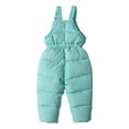 thumbnail image 3 of Esho 2Pcs Toddler Girls Boys Snowsuit Winter Skisuit Snow Bib + Puffer Coat Jacket Snow Clothes Set 2-6T, 3 of 8