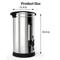 thumbnail image 4 of 100 Cup Commercial Coffee Maker Stainless Steel Coffee Dispenser Fast Brew for Church Meeting rooms Lounges and Other Large Gatherings 16L, 4 of 7