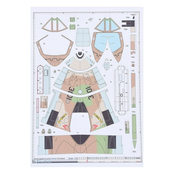 1:32 American A-4 Skyhawk Fighter Paper Model Kit DIY Toys, for Collectors and Hobbyists