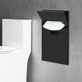 thumbnail image 5 of Recessed Bathroom Trash Can 1.6 Gal Stainless Steel Toilet Niche with Toilet Paper Holder and Hidden Trash Can Wall Mounted Tilt Out Trash Bin Cabinet for Kitchen No Tile (Black), 5 of 9