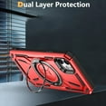 thumbnail image 6 of Magnetic for iPhone 11 Case with Stand, Compatible with Mag-Safe Charging, Shockproof Protective Cover Rugged Phone Case, Built-in Rotatable Ring Holder Kickstand for iPhone 11, Red, 6 of 6