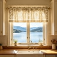 thumbnail image 6 of 2D Printed Kitchen Window Curtain with Water Resistant Coating, Washable Half Window Curtain for Kitchen Decor, Light Filtering Short Curtain Suitable for Home Cafe Dining Room Decoration, 6 of 7