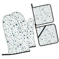 thumbnail image 3 of Oven Mitts and Pot Holders Set, Baking 4-Piece Set for Kitchen for Outdoor BBQ Mitts Heat Resistant Cooking, Animal Footprints Pattern, 3 of 8
