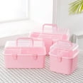 thumbnail image 2 of Medicine Box 2 Layer Emergency First Aid Kit Storage Box Container Organizer, 2 of 9