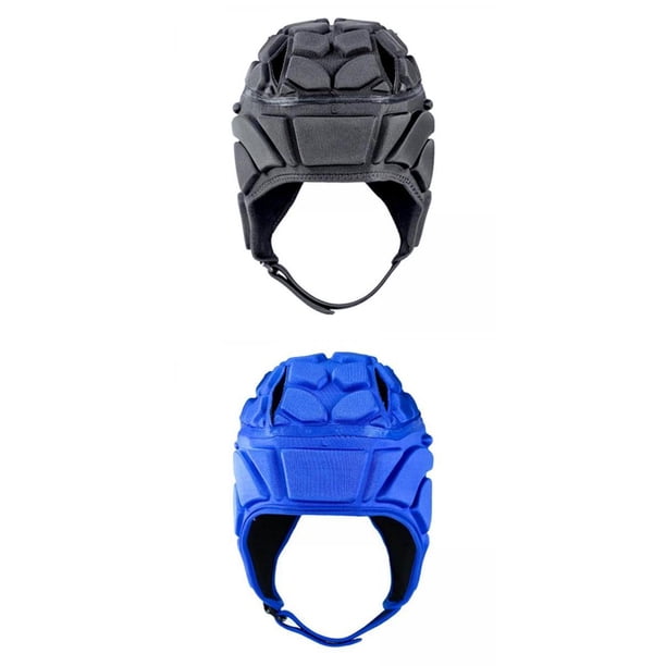 2x Casco De Casco De Rugby Scrum Hockey Head Protector Hat Blue Black M
