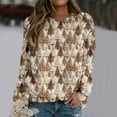 thumbnail image 4 of Zhanying Vêtements de Noël Chandail Doux en Tricot Assorti Chaud Col Rond Rouge pour Femmes Christmas Sweater, 4 of 5