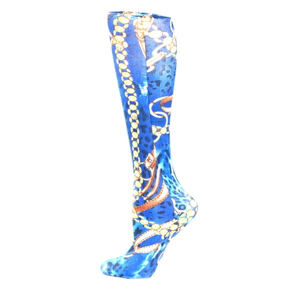 Celeste Stein Chaussettes de Compression Thérapeutiques, Blue Wild Link, 15-20 mmHg, Modéré, 0.6 Once