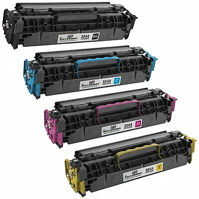 Speedy Inks Remanufactured Toner Cartridge Replacement for HP 304A (Black, Cyan, Magenta, Yellow, 4-Pack)