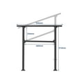 thumbnail image 2 of Outdoor Handrail Kit - Black 2-3 Step Adjustable Aluminum for Porch, 2 of 6
