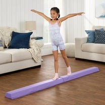 GJWL 8ft Folding Medium-Density Foam Floor Balance Beam for Gymnastic and Tumbling