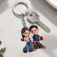 thumbnail image 5 of Personalized Acrylic Couple Keychain - Valentine's Day Gift for Lovers, Anniversary Wedding Present for Him Her Wifey Hubby, 5 of 8
