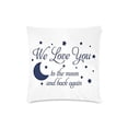 thumbnail image 1 of ARTJIA I Love You to the Moon and Back Again Throw Pillow Cover Cushion Case 16x16 inches Two Sides Printing, 1 of 1