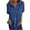 Blue Womens Summer Tops Clearance, variant on BSDJILFG Womens Linen Button Down Shirts,Summer Casual Lightweight Blouse,Short Sleeve V-Neck Top with Pockets
