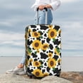 thumbnail image 3 of Lsque Cute Cow Print Sunflower D Printed Luggage Cover, Travel Luggage Protector,Scratch and Dirt Resistant, Fits 18-32 Inch Luggage - Large, 3 of 9