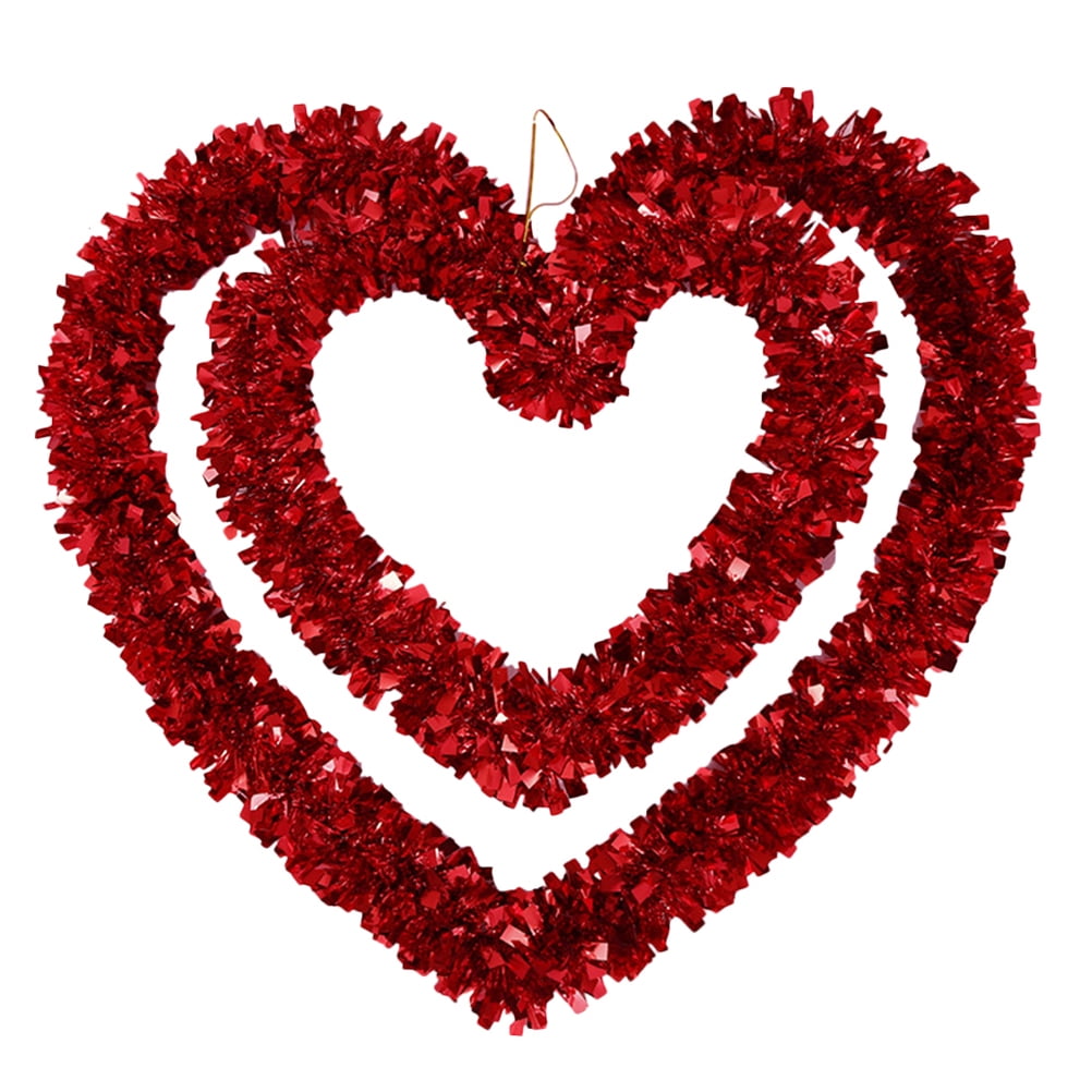TINKSKY Wedding Banner Valentines Day Decoration Colorful Heart Shape Hanging Paper Garlands Wedding