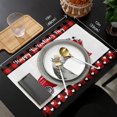 thumbnail image 6 of Placemats Set of 4,Non Slip Washable Table Mats Set, Happy Valentine''s Day Red Truck with Roses Buffalo Plaid Table Placemats for Kitchen Dining Table,Wedding Holiday Party Decoration, 6 of 6