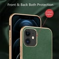 thumbnail image 2 of For Apple iPhone 11 Red Leather Soft Luxury Stream Plating Elegant Cover Case, 2 of 2