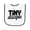 White and Navy, variant on Inktastic Tiny Disciple Religious Baby Terry Cloth Bib