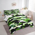 thumbnail image 3 of Manfei Camouflage Camo 7-Piece Twin Bedding Sets,Rustic Outdoor Bedding Comforter Set,Green Black Sheet Sets For Kids,Microfiber Bedroom Decor Reversible, 3 of 8