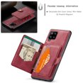 thumbnail image 6 of For Samsung Galaxy A12 Case 5G, Wallet with Detachable Magnetic Card Pockets,fit Car Mount, 2 in 1 Durable PU Leather Money Card Sleeve Kickstand Shockproof Protection Back Flip Cover - Red, 6 of 8