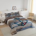 thumbnail image 3 of Erosebridal Vintage Wooden Barn Plank Comforter Set for Men Women,Romantic Anchor Rope Bedding Set,Tropical Coral Starfish Bedding Comforter Sets,Nautical Ocean Duvet Insert with 2 Pillowcases,King, 3 of 6