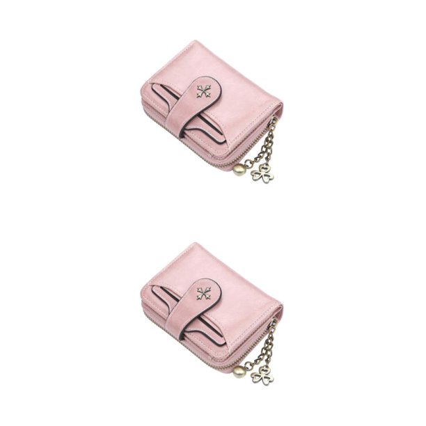 Guardurnaity Cartera corta de piel sintética dividida para mujer, cartera con cremallera de gran capacidad, tarjetero pequeño para mujer, bolsillo Type1 NO1