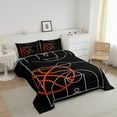 thumbnail image 3 of Basketball Full Comforter Set Sports Bedding Sets Teen Basketball Field Print Bedding Comforter Sets Basketball Game Themed Down Comforter Sports Game Duvet Set, 3 of 7