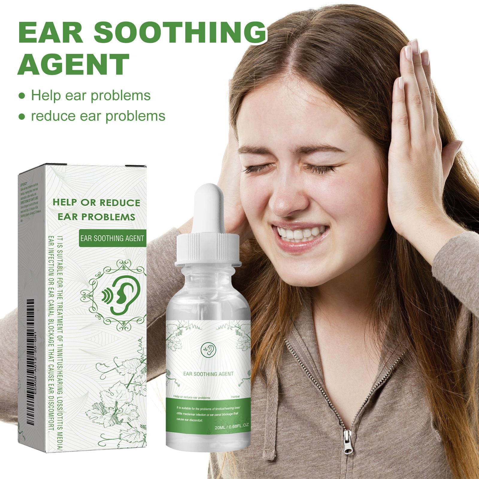 Alvantor Ear Drops for Tinnitus Relief, Gentle Plant Essence Ear Wax Removal for Clogged Ears, 0.67fl.oz