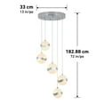 thumbnail image 6 of Artika Wavey 5-Light Integrated LED Pendant Light Fixture, Chrome Finish, 6 of 7