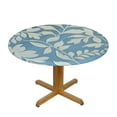 thumbnail image 3 of Ulloord Vinyl Round Fitted Tablecloth with Elastic Edge and Flannel Backing,Waterproof,Colors Elasticized Table Cover,Indoor Outdoor Dining and Playing Cards,Kitchen and Dining Room, 3 of 7