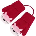 thumbnail image 3 of Baby Mittens Warm Mitts Infant Full Finger Gloves Magic Snow Mittens on String, 3 of 5