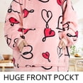 thumbnail image 4 of Catalonia Love Art Print Hoodie Blanket Oversized Sweatshirt,Wearable Sherpa Giant Pullover for Adults Men Women Teenagers Gift, Pink, 4 of 7