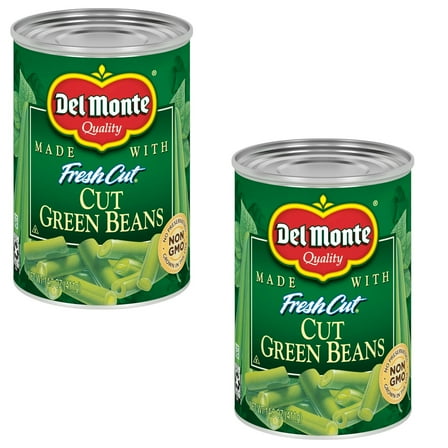 Del Monte Cut Green Beans Canned Vegetables, 2 Pack, 14.5 oz