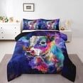 thumbnail image 2 of Highland Cow Twin Size Comforter Set Farmhouse Wildlife Bedding Set, Cartoon Animal Down Comforter Mystic Galaxy Nebula Bed Set, Rainbow Butterfly Quilted Duvet, 2 of 7