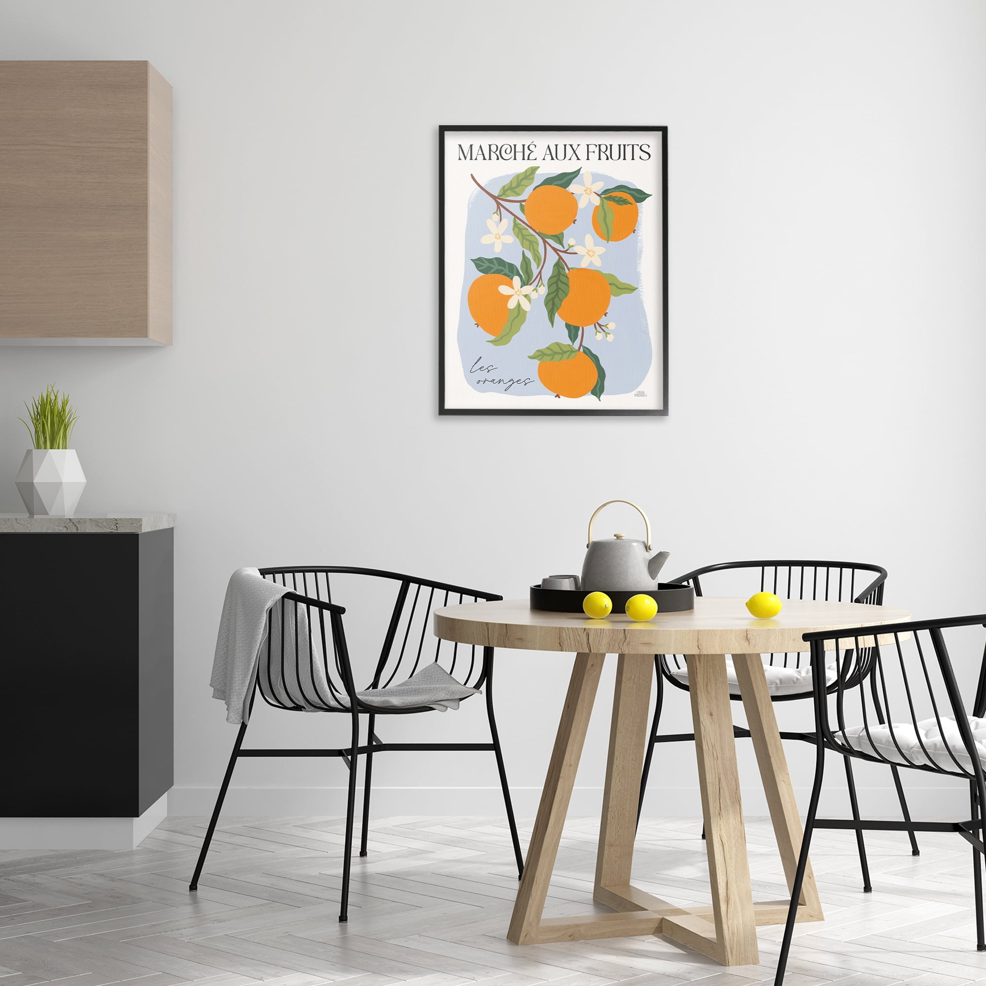 Stupell Industries Marche Aux Oranges Food & Beverage Painting Black Framed Art Print Wall Art, 24 x 30