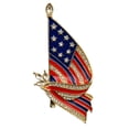thumbnail image 1 of EeaseMX Broche con la bandera nacional de EE. UU., broche creativo de aleación con diamantes de imitación para solapa, joyería de fantasía americana., 1 of 7