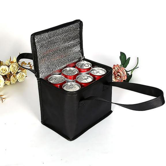 NKTIER Insulated Lunch Bag,Lunch Folding Thermal Insulation Food Delivery Bag Pizza Takeaway Cooler Leakproof Thermal Bento Cooler Tote for Women and Men, Reusable(Small: 21 * 14 * 17cm?