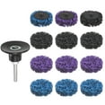 thumbnail image 1 of Uxcell 3pcs Discos de tira Ruedas de desbaste 2" Removedor de óxido Discos abrasivos con soporte de 1/4" para quitar pintura recubrimiento óxido, 1 of 7