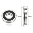 thumbnail image 3 of F6001-2RS 12x28x8mm Double Sealed Chrome Steel Flanged Ball Bearings 2 Pack, 3 of 5