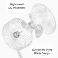 thumbnail image 7 of Aespoir Telescopic Folding Fan - Portable USB Rechargeable Collapsible Desk Fan for Travel, Silent Folding Oscillating Compact Floor Standing Fans for Dorm ＆ Bedroom(White), 7 of 7