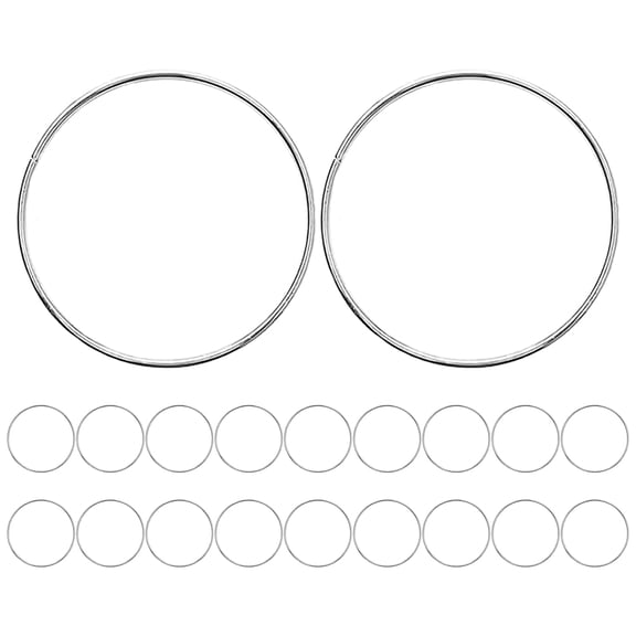 STRANDCHIC Metal Floral Hoops Silver Iron for Dreamcatchers and DIY Handcrafts