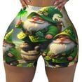 thumbnail image 2 of Fotbe patrick’s day gnomes Seamless Shorts, Womens Workout Shorts High Waist Stretch Booty Short for Gym/Yoga/Running/Biking-XX-Large-Small, 2 of 8
